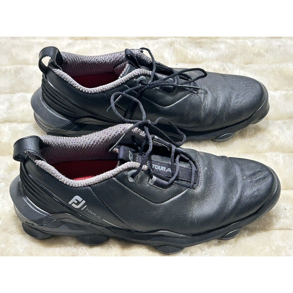FootJoy Shoes Mens 8. 5 Tour Alpha Athletic Golf Cleats Low Sneakers 55507 Black